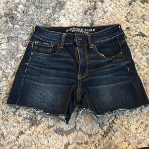 American Eagle dark wash denim shorts